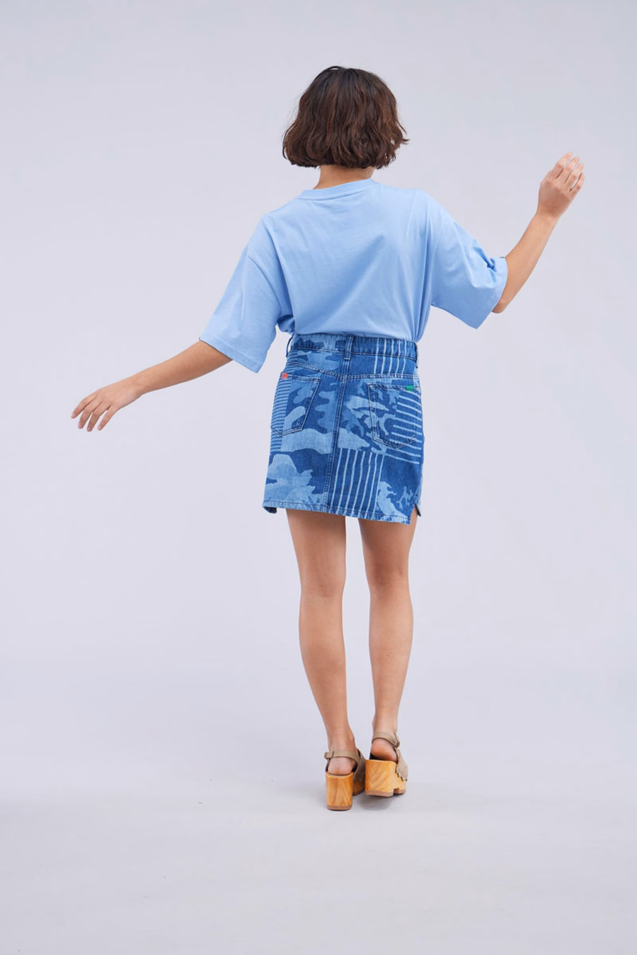 Falda Kick de camuflaje azul
