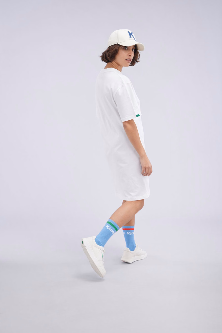 Vestido camiseta Kick blanco